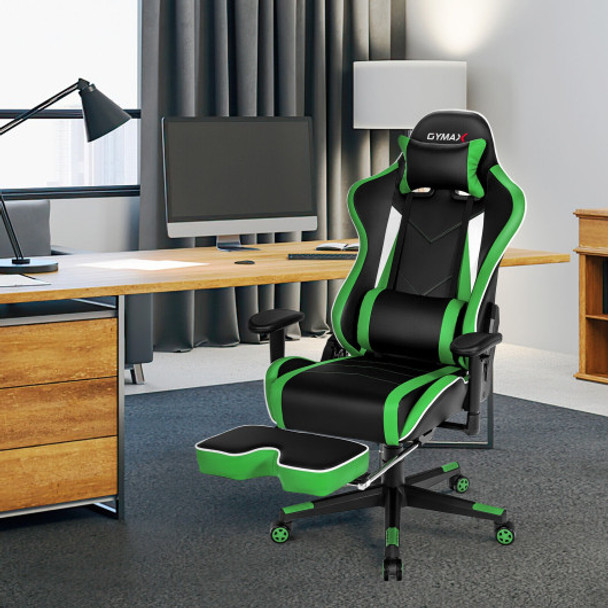 High Back Gaming Chair Adjustable Office Computer Task Chair with Footrest