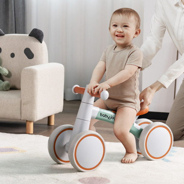 Baby Balance Bikes with 4 Wheels for 12-36 Months Toddler Mini Bike-Gray