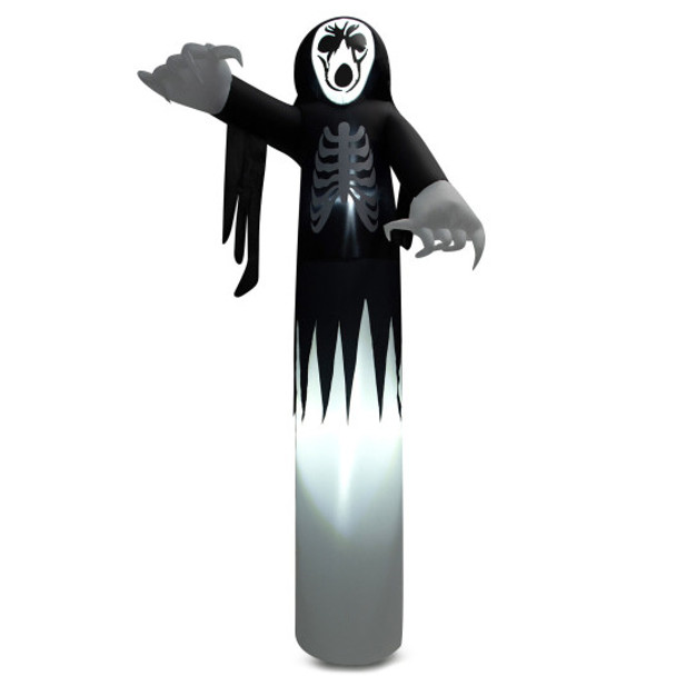 12 Feet Inflatable Halloween Skeleton Decoration with LED Lights