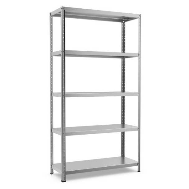 74 Inch 5-Tier Adjustable Heavy Duty Garage Metal Storage Rack