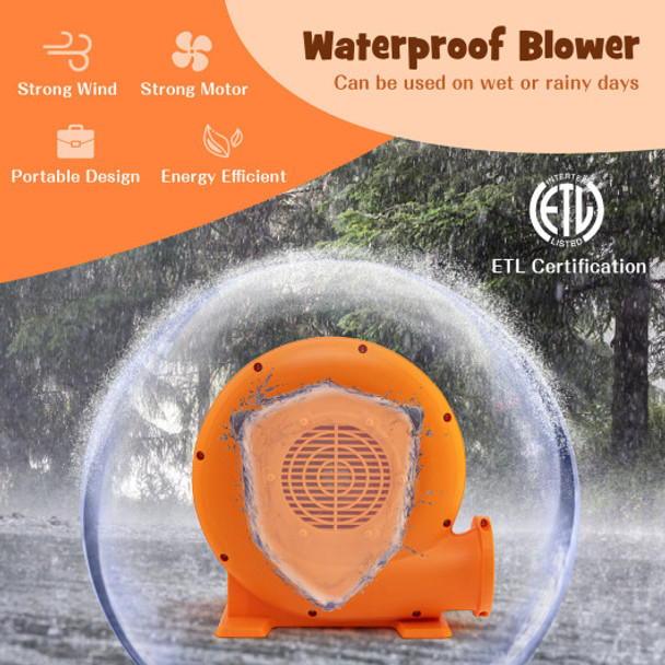 0.5HP/0.7HP/1.0HP Air Blower for Inflatables with 25 feet Wire and GFCI Plug-0.5HP