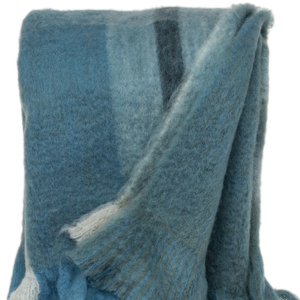 Parkland Collection CabiNO Lodge Blue 52" x 67" WOVEN HANDLOOM Throw