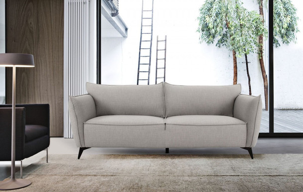 Contemporary 91" Grey Fabric Sofa