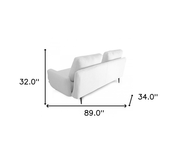 Contempo Retro 89" Creamy Off White Loveseat