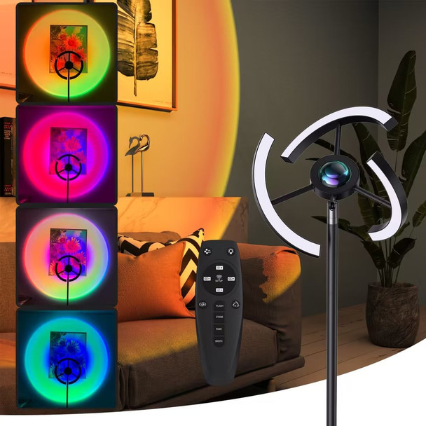69" Color Changing LED Rotating Head Floor Lamp