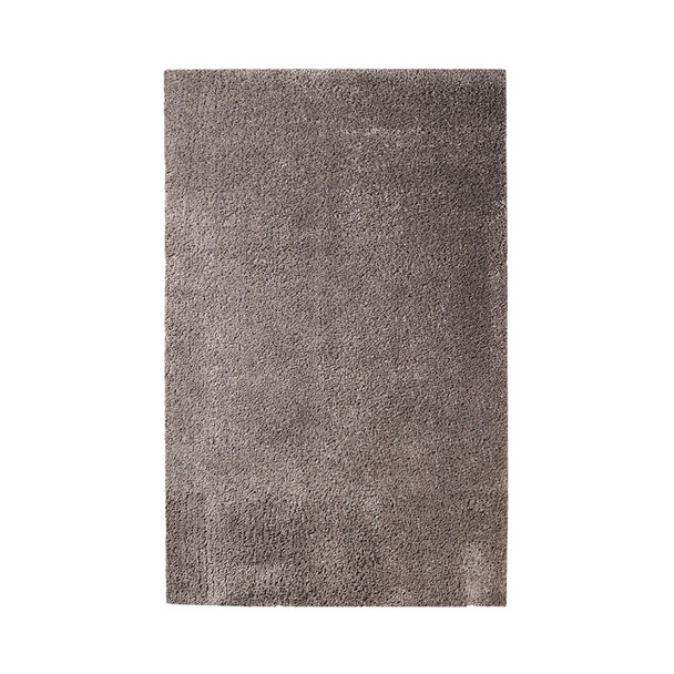 8' X 10' Taupe Shag Stain Resistant Area Rug