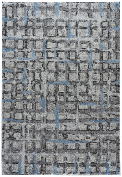 10' X 13' Grey Geometric Area Rug