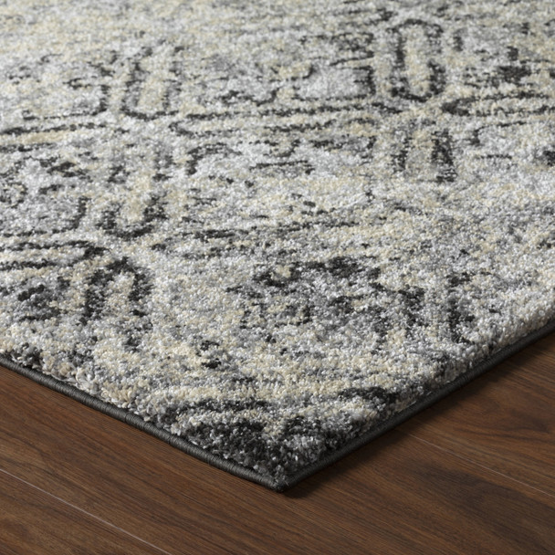 8' X 11' Grey Diamond Area Rug