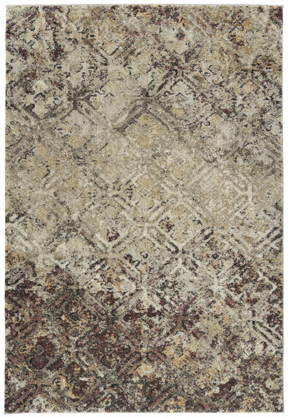 3' X 5' Brown Diamond Area Rug