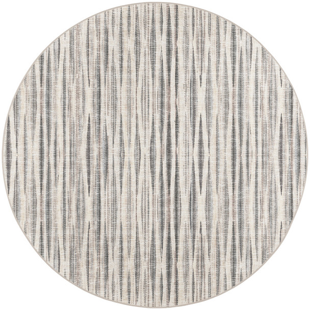 6' Ivory Round Ombre Tufted Handmade Area Rug