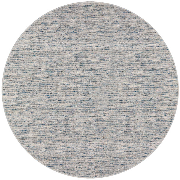 8' X 8' Blue Round Wool Hand Loomed Handmade Area Rug