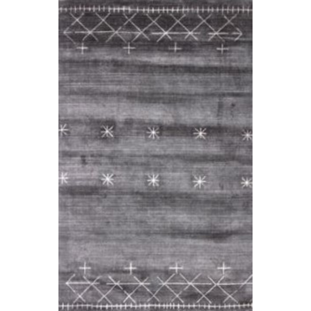 8' X 11' Blue And Black Ombre Hand Loomed Area Rug