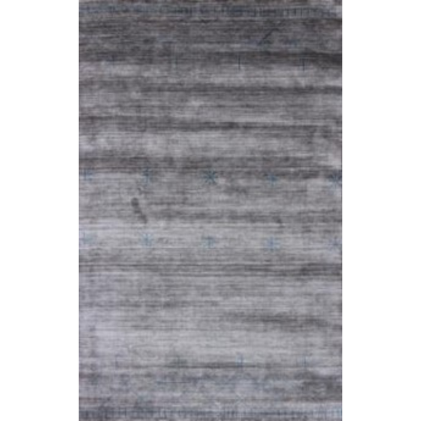 8' X 11' Silver And Blue Ombre Hand Loomed Area Rug