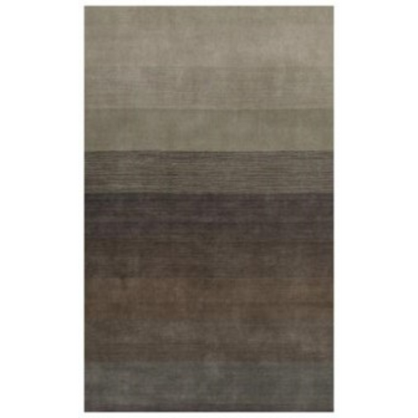 8' X 10' Expresso And Brown Hand Loomed Area Rug