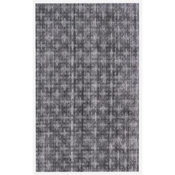 5' X 8' Black And Charcoal Medallion Hand Loomed Area Rug