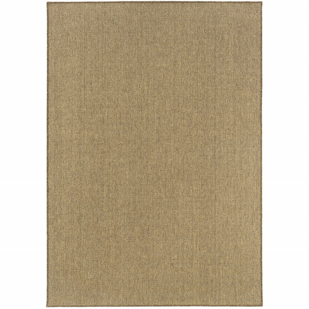 3' X 5' Tan Stain Resistant Indoor Outdoor Area Rug