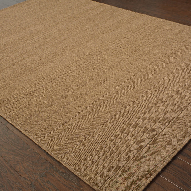 4' X 6' Tan Stain Resistant Indoor Outdoor Area Rug