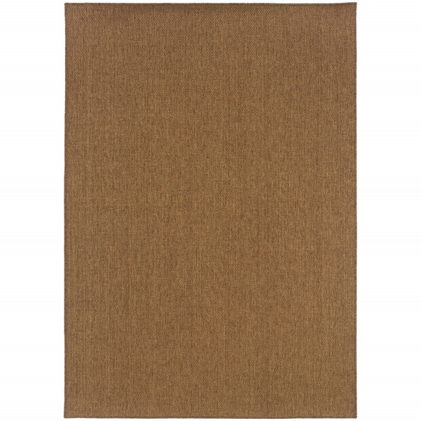 6' X 9' Tan Stain Resistant Indoor Outdoor Area Rug