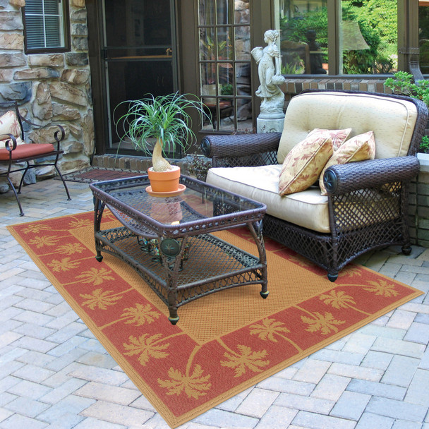 2' X 3' Beige Stain Resistant Indoor Outdoor Area Rug