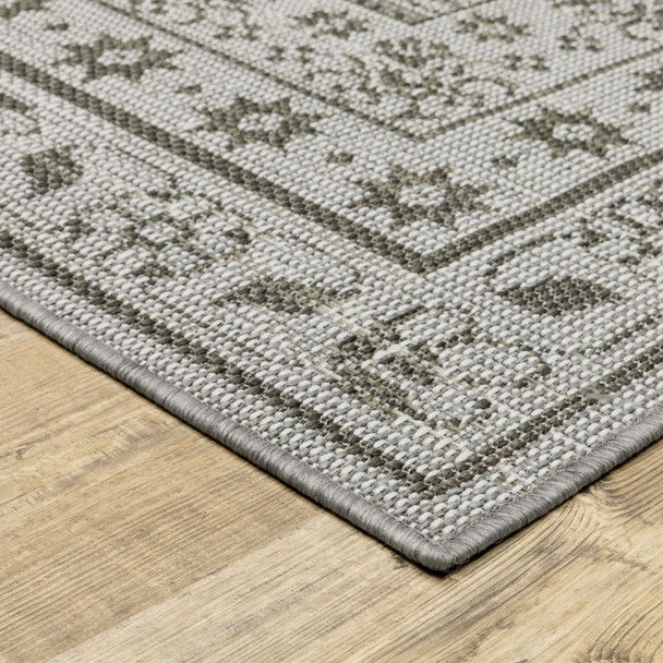 3' X 5' Beige Stain Resistant Indoor Outdoor Area Rug