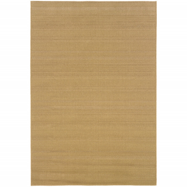 8' X 11' Beige Stain Resistant Indoor Outdoor Area Rug