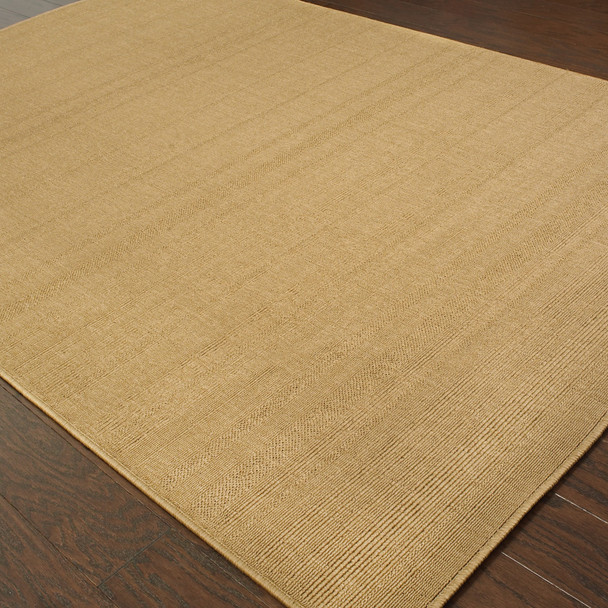 8' X 11' Beige Stain Resistant Indoor Outdoor Area Rug