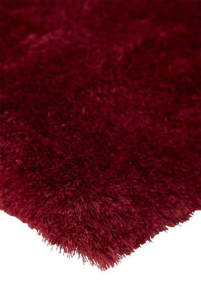 5' X 8' Red And Purple Shag Tufted Handmade Area Rug