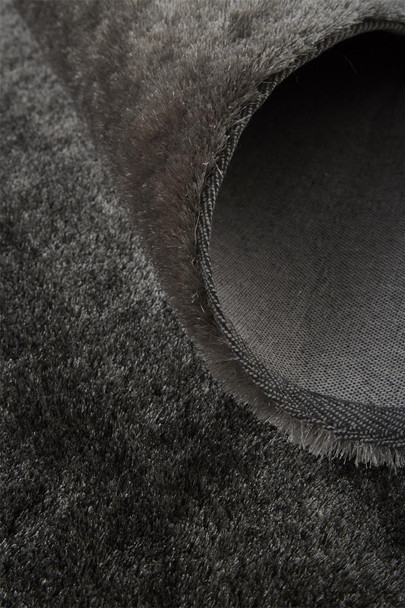 8' X 10' Gray And Black Shag Tufted Handmade Area Rug