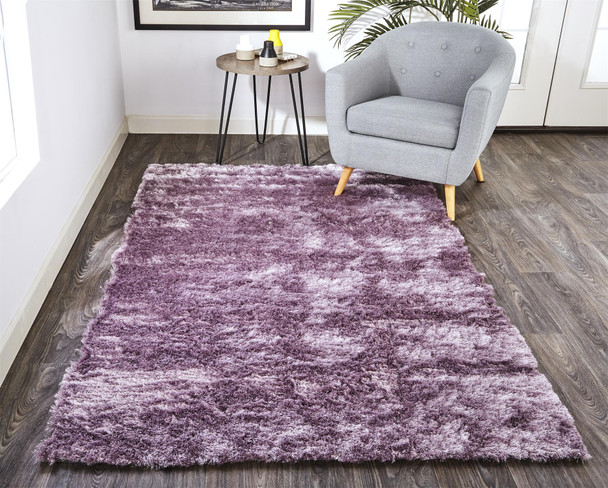 8' X 10' Purple Shag Tufted Handmade Area Rug