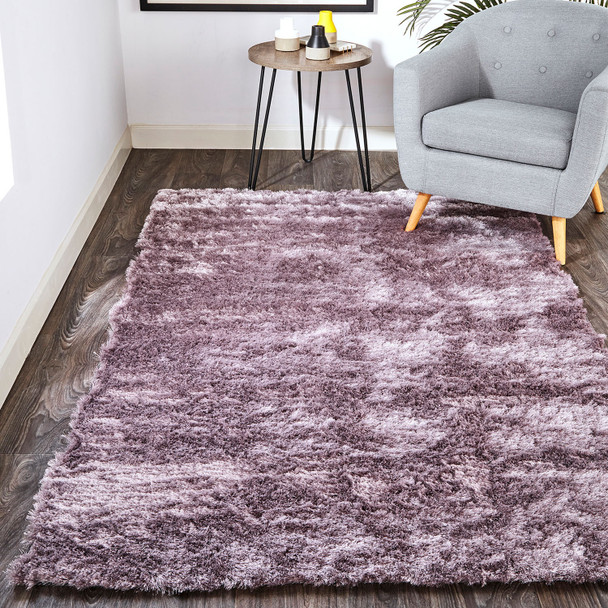 8' X 10' Purple Shag Tufted Handmade Area Rug