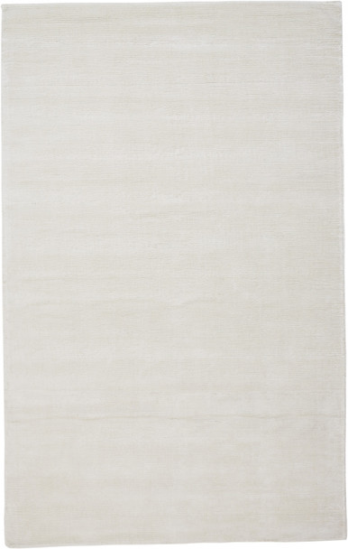 10' X 13' White Hand Woven Distressed Area Rug