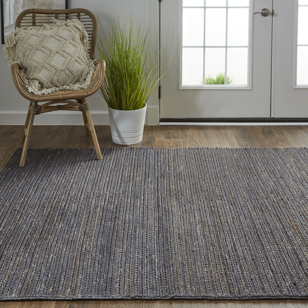 10' X 13' Brown Blue And Taupe Hand Woven Area Rug