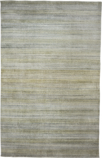 2' X 3' Green Blue And Tan Ombre Hand Woven Area Rug