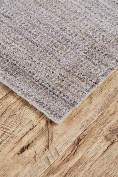 8' X 11' Blue Purple And Tan Ombre Hand Woven Area Rug