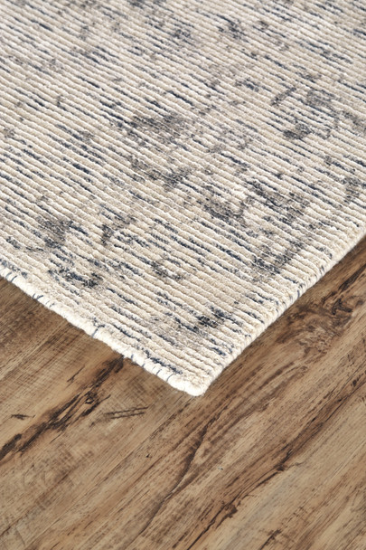 2' X 3' Ivory And Gray Abstract Hand Woven Area Rug