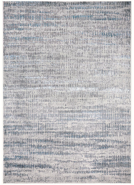 Blue Gray And Ivory Abstract Area Rug