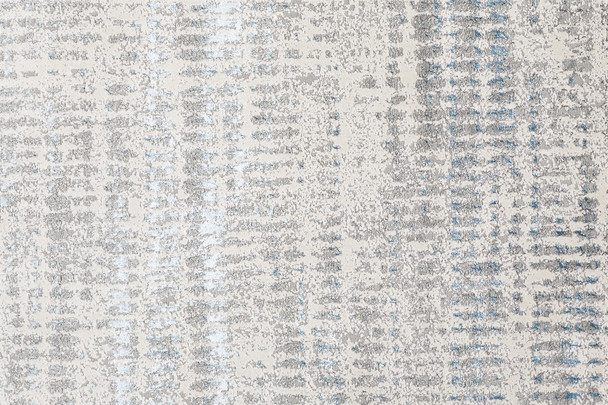 Blue Gray And Ivory Abstract Area Rug