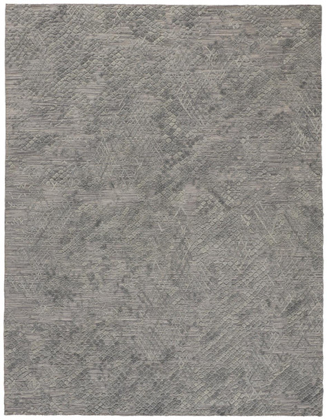 12' X 15' Gray Abstract Hand Woven Area Rug