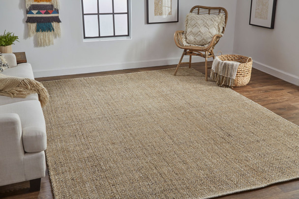 12' X 15' Brown Hand Woven Area Rug