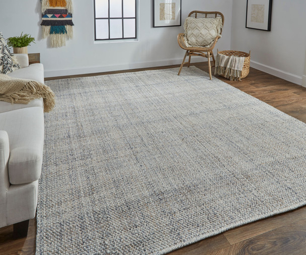 12' X 15' Ivory Tan And Gray Hand Woven Area Rug