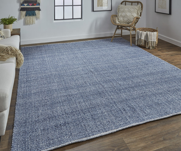 12' X 15' Blue Hand Woven Area Rug