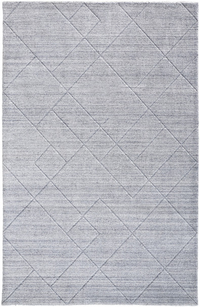 4' X 6' Gray And Silver Striped Hand Woven Area Rug