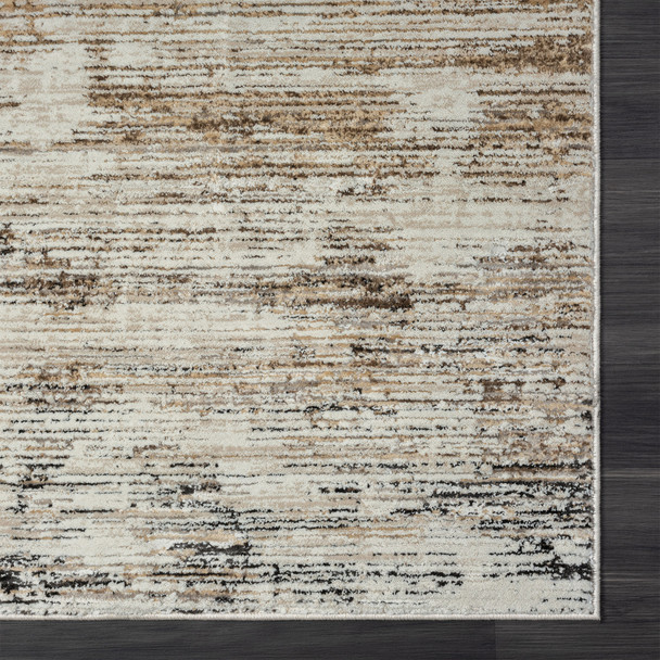 2' X 8' Gray Abstract Distressed Runner Rug