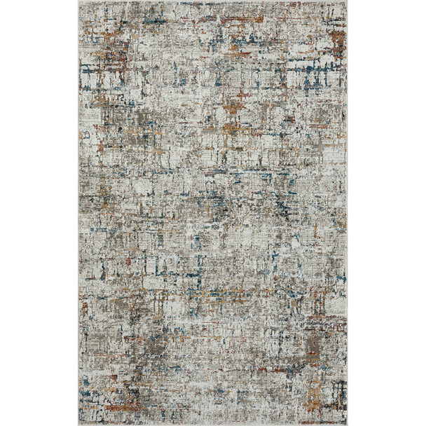 5' X 8' Gray Abstract Distressed Area Rug