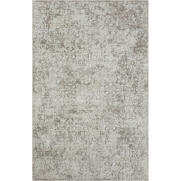 9' X 12' Gray Abstract Distressed Area Rug