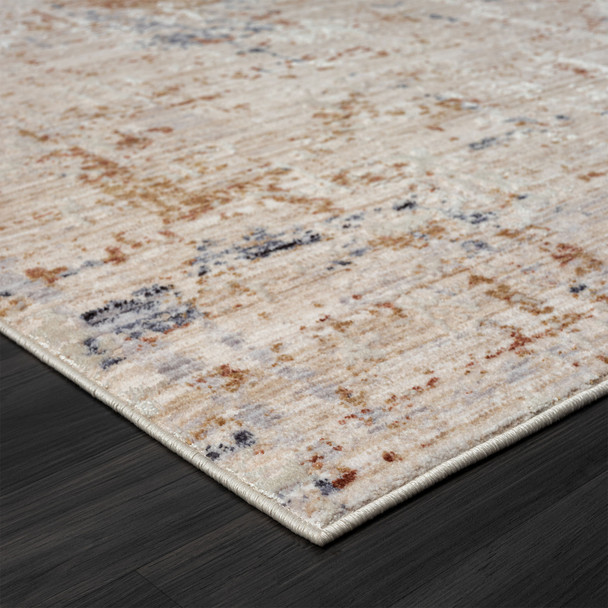 4' X 6' Ivory And Blue Abstract Area Rug