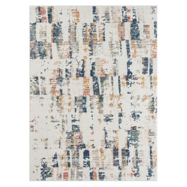 8' X 10' Blue Abstract Area Rug