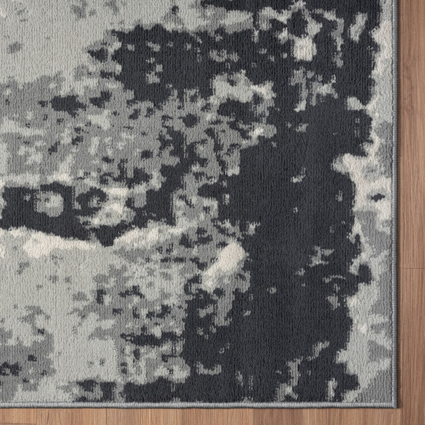 8' X 10' Gray Abstract Area Rug