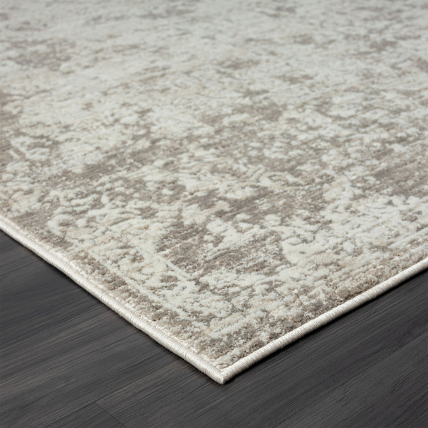 10' X 14' Gray Abstract Distressed Area Rug