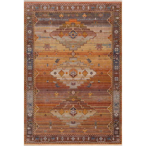 2' X 3' Brown Southwestern Area Rug